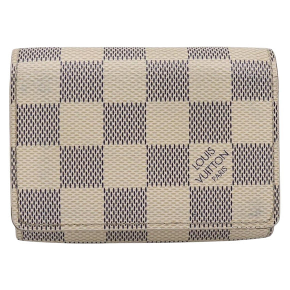 LOUIS VUITTON Damier Azur Anvelop Cult De Vuitto Card Case N61746 LV Auth 201587
