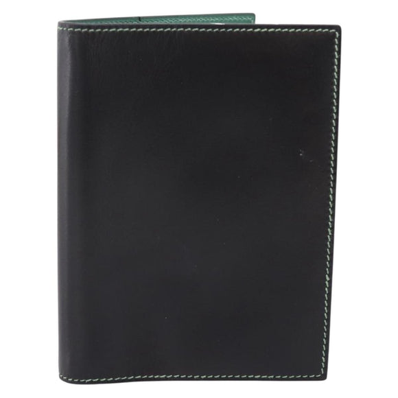 HERMES Agenda GM Day Planner Cover Leather Black Auth 201589M