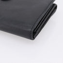 Christian Dior Long Wallet Leather Black Silver Auth 201593-15