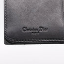 Christian Dior Long Wallet Leather Black Silver Auth 201593-18