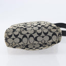 Coach Signature Shoulder Bag Canvas Black Gold Auth 201694A-10