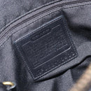 Coach Signature Shoulder Bag Canvas Black Gold Auth 201694A-19