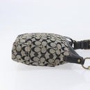 Coach Signature Shoulder Bag Canvas Black Gold Auth 201694A-4