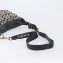Coach Signature Shoulder Bag Canvas Black Gold Auth 201694A-7