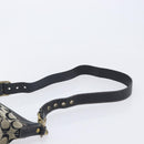 Coach Signature Shoulder Bag Canvas Black Gold Auth 201694A-8