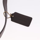 Coach Shoulder Bag Leather Brown Gold Auth 201696A-11