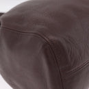 Coach Shoulder Bag Leather Brown Gold Auth 201696A-13