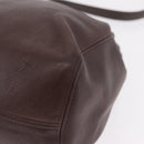 Coach Shoulder Bag Leather Brown Gold Auth 201696A-14
