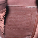 Coach Shoulder Bag Leather Brown Gold Auth 201696A-19