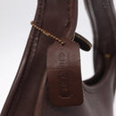 Coach Shoulder Bag Leather Brown Gold Auth 201699A-14