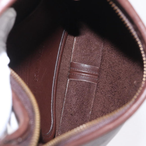 Coach Shoulder Bag Leather Brown Gold Auth 201699A