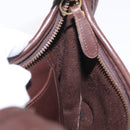 Coach Shoulder Bag Leather Brown Gold Auth 201699A-18