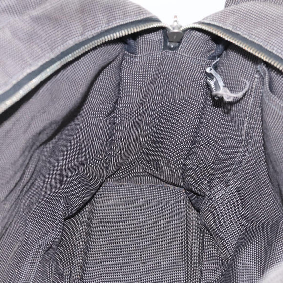 HERMES Her Line Tote MM Tote Bag Canvas Gray Silver Auth 201702