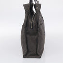HERMES Her Line Tote MM Tote Bag Canvas Gray Silver Auth 201702-5
