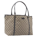GUCCI GG Supreme Tote Bag PVC Beige Gold 197953 Auth 201705-1