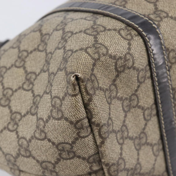 GUCCI GG Supreme Tote Bag PVC Beige Gold 197953 Auth 201705