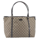 GUCCI GG Supreme Tote Bag PVC Beige Gold 197953 Auth 201705-2