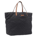 GUCCI GG Canvas Tote Bag Nylon Black 282439 Auth 201707-1