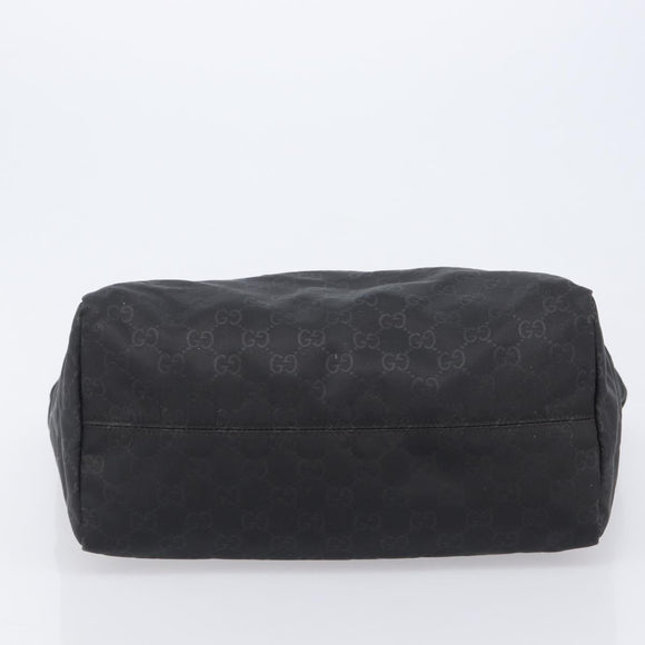 GUCCI GG Canvas Tote Bag Nylon Black 282439 Auth 201707