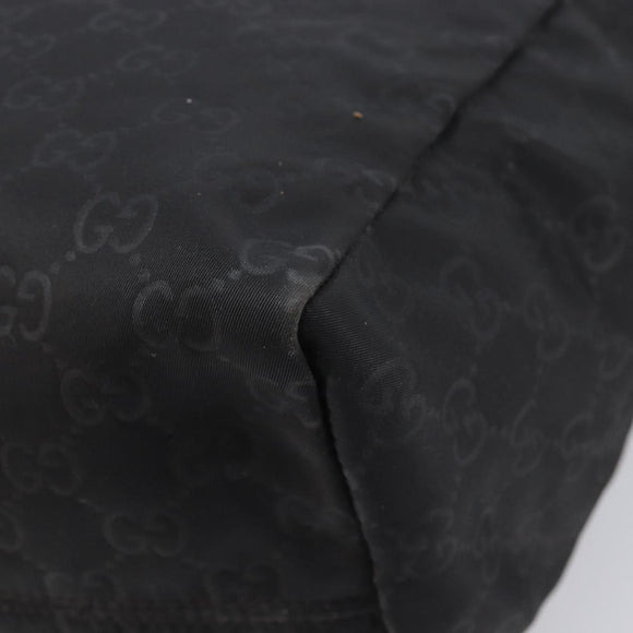 GUCCI GG Canvas Tote Bag Nylon Black 282439 Auth 201707