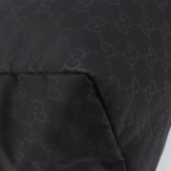 GUCCI GG Canvas Tote Bag Nylon Black 282439 Auth 201707