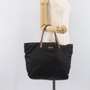 GUCCI GG Canvas Tote Bag Nylon Black 282439 Auth 201707-28