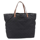GUCCI GG Canvas Tote Bag Nylon Black 282439 Auth 201707-3
