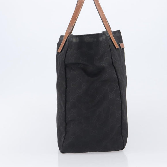 GUCCI GG Canvas Tote Bag Nylon Black 282439 Auth 201707