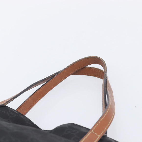 GUCCI GG Canvas Tote Bag Nylon Black 282439 Auth 201707