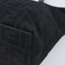 FENDI Zucca Canvas Hand Bag Black Silver Auth 201709-10