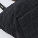 FENDI Zucca Canvas Hand Bag Black Silver Auth 201709-11