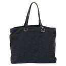 FENDI Zucca Canvas Hand Bag Black Silver Auth 201709-2