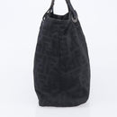 FENDI Zucca Canvas Hand Bag Black Silver Auth 201709-4