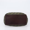 FENDI Zucca Canvas Hand Bag Black Brown Auth 201710-10