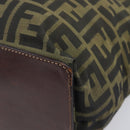 FENDI Zucca Canvas Hand Bag Black Brown Auth 201710-11