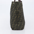 FENDI Zucca Canvas Hand Bag Black Brown Auth 201710-4