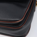 Bally Shoulder Bag Leather Black Gold Auth 201721-10