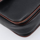 Bally Shoulder Bag Leather Black Gold Auth 201721-11