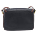 Bally Shoulder Bag Leather Black Gold Auth 201721-3