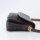 Bally Shoulder Bag Leather Black Gold Auth 201721-4