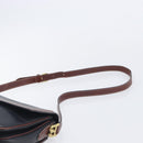 Bally Shoulder Bag Leather Black Gold Auth 201721-8