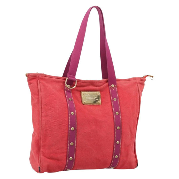 LOUIS VUITTON Antigua Cabas GM Tote Bag Rouge M40031 LV Auth 201723