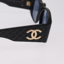 CHANEL Sunglasses metal Black CC Auth 201729M-7