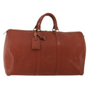 LOUIS VUITTON Epi Keepall 50 Boston Bag Brown M42968 LV Auth 201880-1