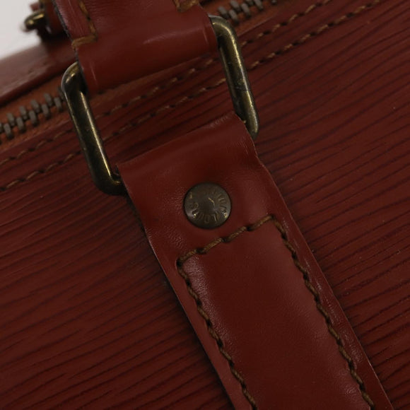 LOUIS VUITTON Epi Keepall 50 Boston Bag Brown M42968 LV Auth 201880