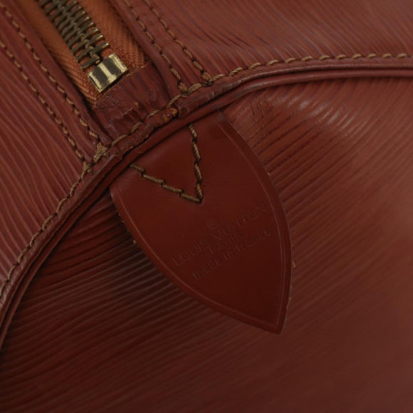 LOUIS VUITTON Epi Keepall 50 Boston Bag Brown M42968 LV Auth 201880