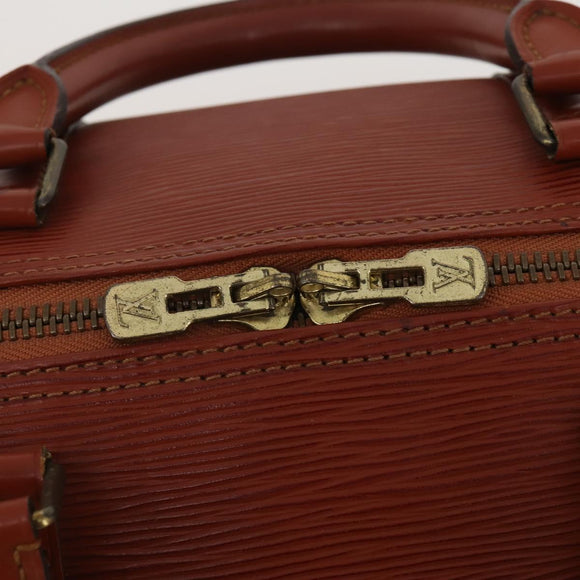 LOUIS VUITTON Epi Keepall 50 Boston Bag Brown M42968 LV Auth 201880