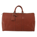LOUIS VUITTON Epi Keepall 50 Boston Bag Brown M42968 LV Auth 201880-2