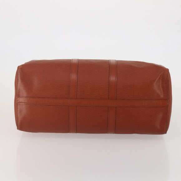 LOUIS VUITTON Epi Keepall 50 Boston Bag Brown M42968 LV Auth 201880