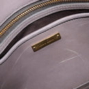Miu Miu Matelasse Hand Bag Leather 2way Gray Gold Auth 201882V-18